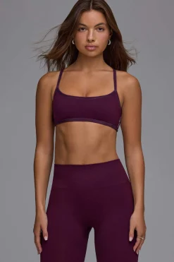 Oh Polly Matching Sets | Sports Bras^Define Luxe Multiway Open-Back Sports Bra in Grape