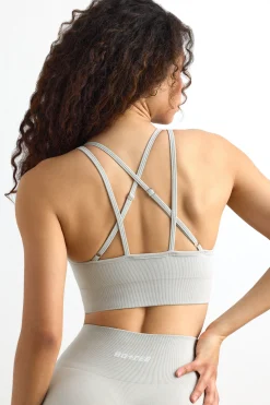 Oh Polly Sports Bras | Matching Sets^Define Luxe Strappy Sports Bra in Fog LightGrey