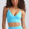Oh Polly Women'S Clothing Sale - $65 And Under | Women'S Clothing Sale - $40 And Under^Define Luxe V-Neck Sports Bra in Sky Blue
