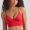 Oh Polly Matching Sets | Tops^Define Luxe V-Neck Sports Bra in Poppy Red