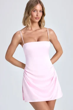 Oh Polly Party Dresses | Birthday^Draped A-Line Mini Dress in Blush