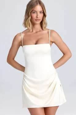 Oh Polly Party Dresses | Night Out^Draped A-Line Mini Dress in Ivory