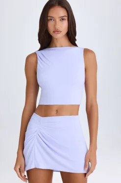 Oh Polly Skirts & Skorts | Co-Ords^Draped A-Line Mini Skirt in Soft Lilac SoftLilac