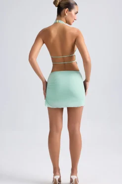 Oh Polly Women'S Clothing Sale - $65 And Under | Women'S Clothing Sale - $40 And Under^Draped A-Line Mini Skirt in Pastel Green PastelGreen