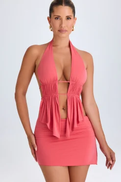 Oh Polly Skirts & Skorts | Co-Ords^Draped A-Line Mini Skirt in Coral