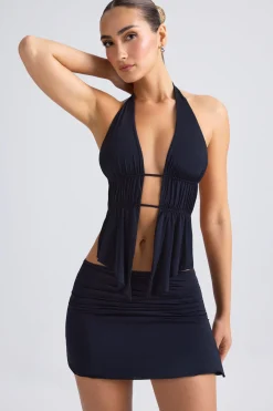 Oh Polly Women'S Clothing Sale - $65 And Under | Women'S Clothing Sale - $40 And Under^Draped A-Line Mini Skirt in Black