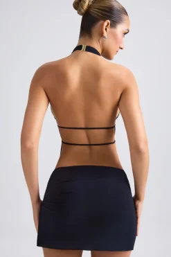 Oh Polly Women'S Clothing Sale - $65 And Under | Women'S Clothing Sale - $40 And Under^Draped A-Line Mini Skirt in Black
