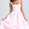 Oh Polly Wedding Guest | Satin Dresses^Draped Corset Midaxi Dress in Blush