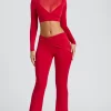 Oh Polly Women'S Clothing Sale - $65 And Under | Women'S Clothing Sale - $40 And Under^Draped Detail Straight Leg Trousers in Fire Red FireRed