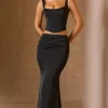 Oh Polly Skirts & Skorts | Bottoms^Draped Low-Rise Maxi Skirt in Black