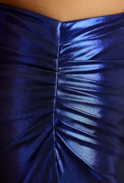 Oh Polly Women'S Clothing Sale - $65 And Under | Party Dresses^Draped Metallic Jersey Maxi Dress in Electric Blue ElectricBlue