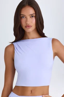 Oh Polly Co-Ords | Tops^Draped Open-Back Tank Top in Soft Lilac SoftLilac