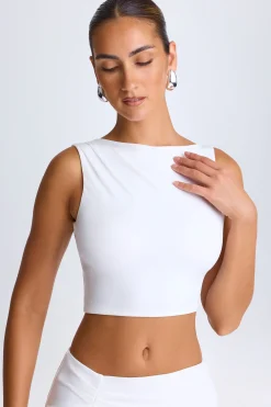 Oh Polly Co-Ords | Tops^Draped Open-Back Tank Top in White