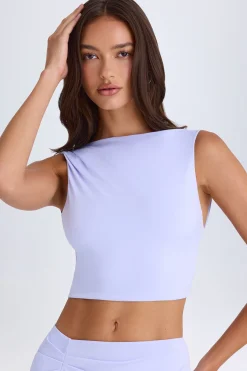 Oh Polly Co-Ords | Tops^Draped Open-Back Tank Top in Soft Lilac SoftLilac