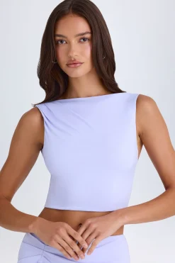 Oh Polly Co-Ords | Tops^Draped Open-Back Tank Top in Soft Lilac SoftLilac