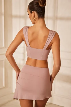 Oh Polly Skirts & Skorts | Co-Ords^Drawstring Asymmetric Mini Skirt in Mauve