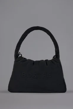 Oh Polly Gym Accessories^Drawstring Puffer Tote Bag in Black