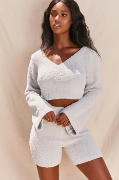 Oh Polly Women'S Clothing Sale - $65 And Under | Women'S Clothing Sale - $40 And Under^Easy Does It Cosy Lounge Shorts in Grey