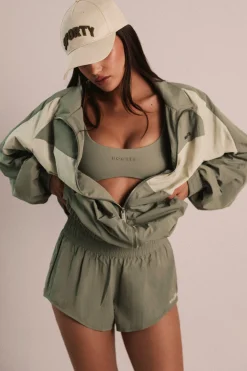 Oh Polly Matching Sets | Shorts^Elasticated Mini Shorts in Mineral