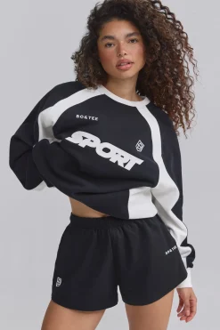 Oh Polly Matching Sets | Shorts^Elasticated Mini Shorts in Black
