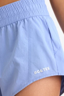 Oh Polly Matching Sets | Shorts^Elasticated Mini Shorts in Lavender Blue LavenderBlue