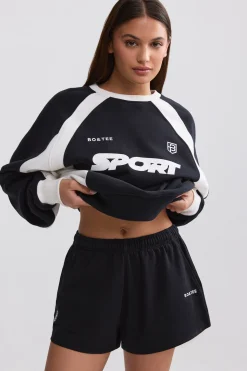 Oh Polly Matching Sets | Shorts^Elasticated Mini Shorts in Black