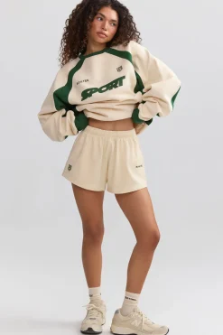 Oh Polly Matching Sets | Shorts^Elasticated Mini Shorts in Marble