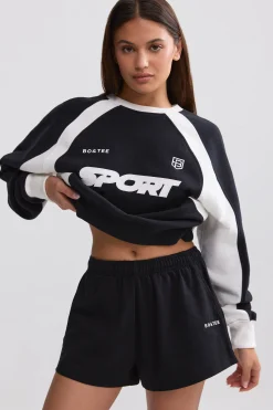 Oh Polly Matching Sets | Shorts^Elasticated Mini Shorts in Black