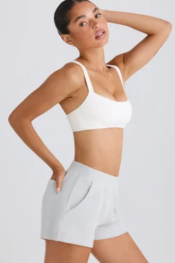 Oh Polly Shorts^Elasticated Shorts in Pacific Grey PacificGrey