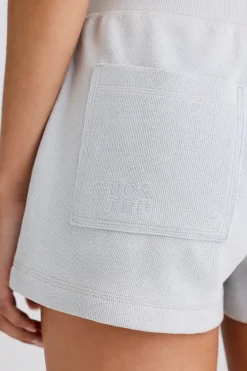 Oh Polly Shorts^Elasticated Shorts in Pacific Grey PacificGrey