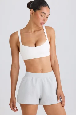 Oh Polly Shorts^Elasticated Shorts in Pacific Grey PacificGrey