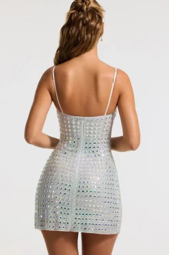 Oh Polly Party Dresses | Bride To Be^Embellished A-Line Mini Dress in Silver