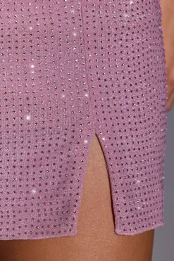 Oh Polly Party Dresses | Birthday^Embellished A-Line Mini Dress in Light Pink LightPink