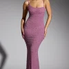 Oh Polly Wedding Guest | Party Dresses^Embellished Asymmetric Maxi Dress in Grape