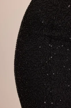 Oh Polly Holiday Party Dresses & Outfits | Embellished Dresses^Embellished Bandeau Cowl Neck Maxi Dress in Black