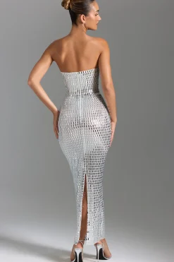 Oh Polly Party Dresses | Homecoming Dresses^Embellished Bandeau Maxi Dress in White