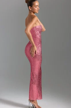 Oh Polly Party Dresses | Homecoming Dresses^Embellished Bandeau Maxi Dress in Watermelon