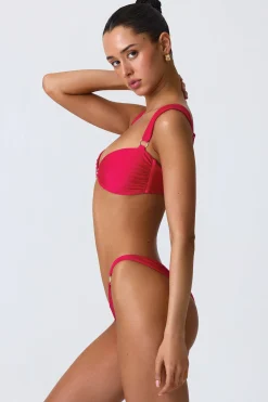 Oh Polly Bikini Sets | Bikini Tops^Embellished Bikini Top in Raspberry Pink RaspberryPink