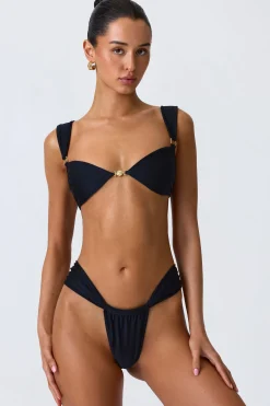 Oh Polly Bikini Sets | Bikini Tops^Embellished Bikini Top in Black