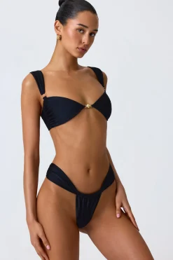 Oh Polly Bikini Sets | Bikini Tops^Embellished Bikini Top in Black