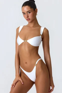 Oh Polly Bikini Sets | Bikini Tops^Embellished Bikini Top in White