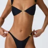 Oh Polly Bikini Sets | Bikini Bottoms^Embellished Cheeky Bikini Bottoms in Black