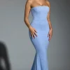 Oh Polly Wedding Guest | Party Dresses^Embellished Corset Gown in Blue