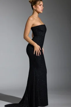 Oh Polly Party Dresses | Homecoming Dresses^Embellished Corset Gown in Black