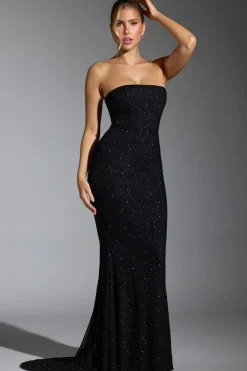 Oh Polly Party Dresses | Homecoming Dresses^Embellished Corset Gown in Black