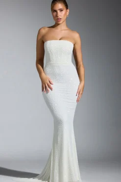 Oh Polly Party Dresses | Bride To Be^Embellished Corset Gown in White