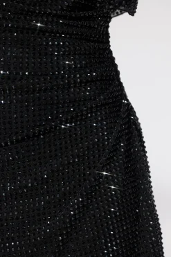 Oh Polly Party Dresses | Birthday^Embellished Corset Kaftan Mini Dress in Black