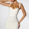Oh Polly Party Dresses | Bride To Be^Embellished Corset Mini Dress in Ivory