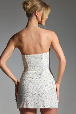 Oh Polly Party Dresses | Bride To Be^Embellished Corset Mini Dress in White