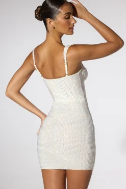 Oh Polly Party Dresses | Bride To Be^Embellished Corset Mini Dress in Ivory